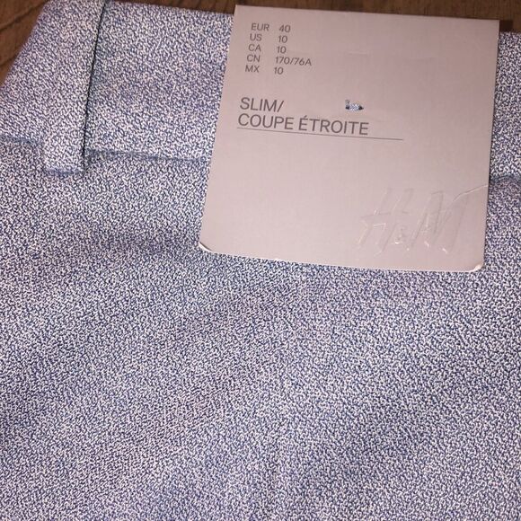 NWT Coupe Etroite 🇫🇷 4 Pocket Slim Pants in Ice 🧊 Blue w/Elastane Stretch - Picture 15 of 17